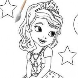 Pintar princesa Sofia - Jogos para Meninas