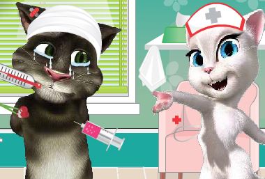 Cuidar do gato virtual no hospital - Jogos para Meninas